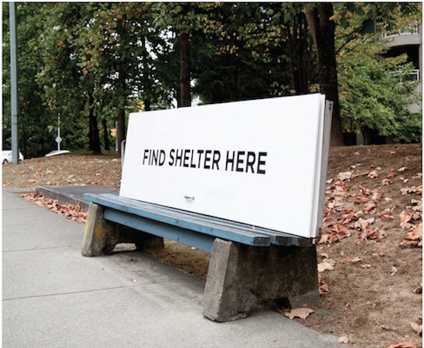 Benches Turned Into Shelters To Help Raise Awareness Of Homelessness