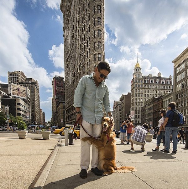 Golden Retriever Loves Hugging And Holding Hands With Her Human In Public