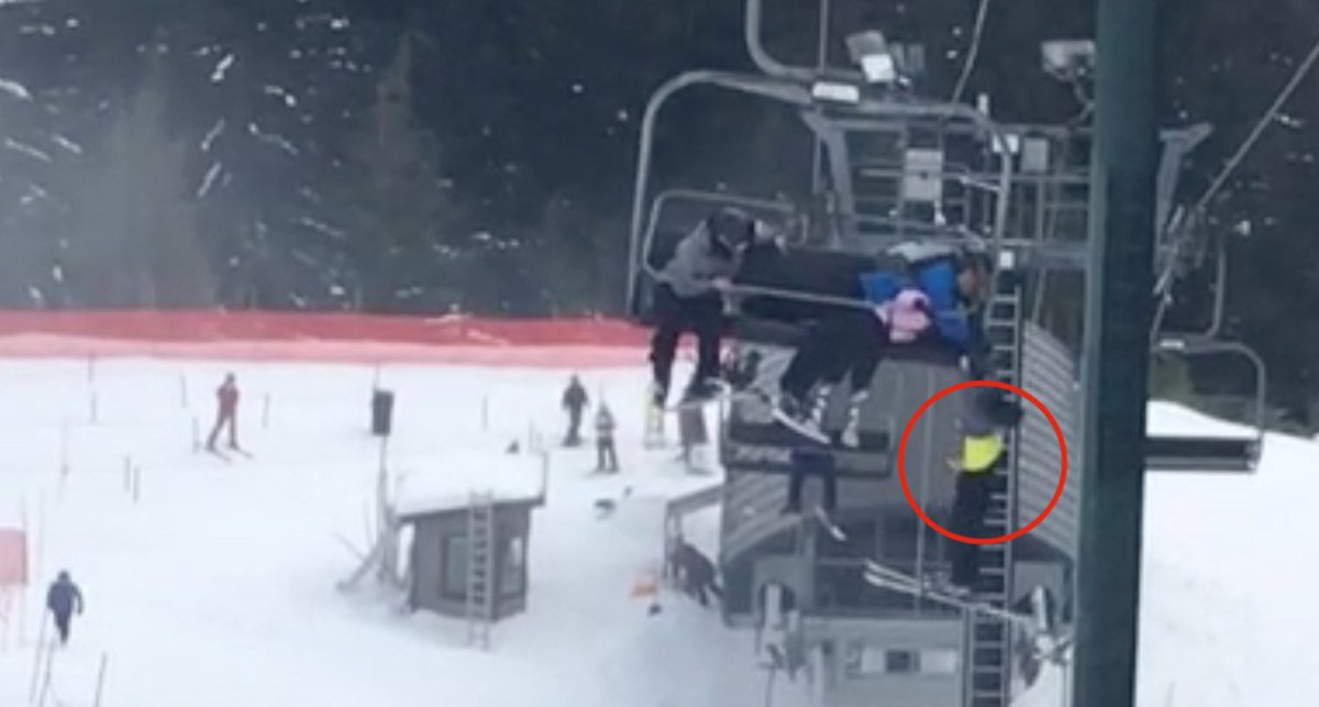 Kids Come To The Rescue Of 8 Year Old Dangling From Chairlift